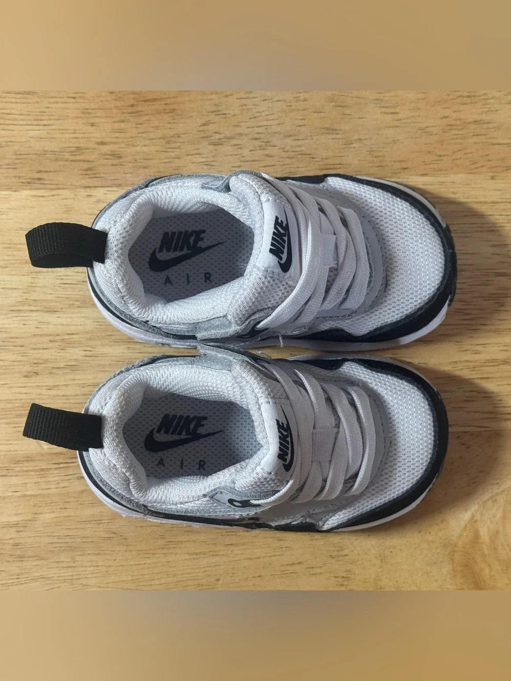 Nike Air Max 1 EasyOn Shoes DZ3309-106 Baby Toddler Size 4C White / Black